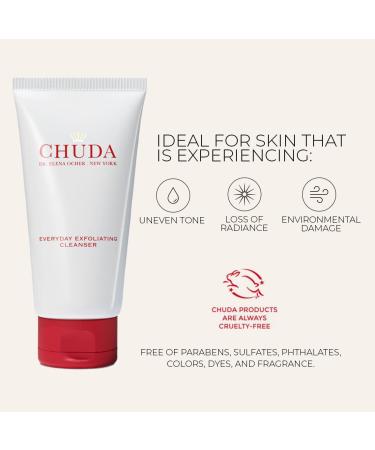 CHUDA Exfoliating Cleanser - Natural Hydrating Facial Cleanser & Makeup Remover for All Skin Types - 150ml - Buy Online on GoSupps.com