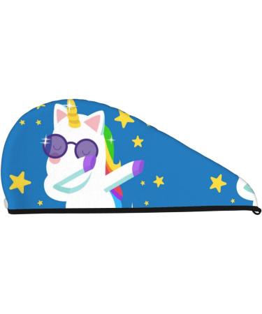 Cool Unicorn Star Golden Microfiber Hair Towel | Soft Super Absorbent Wrap for Long Curly & Thick Hair - Quick Dry Coral Velvet for Women - Buy Online on GoSupps.com