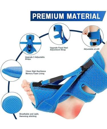Plantar Fasciitis Night Splint - Upgraded Brace for Relief & Support - Ideal for Women | Blue - Buy Online on GoSupps.com