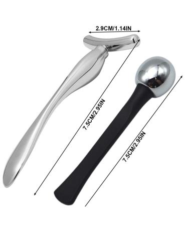 BCZR Eye Massage Roller Set | Face Massage Device for Lifting & Relaxation | Eye Cream Applicator & Essence Stick (2 Styles) - Buy Online on GoSupps.com