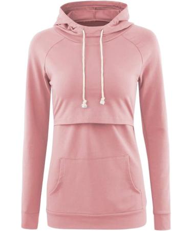 Love2Mi Maternity Nursing Hoodie - XL A-Pink | Breastfeeding Sweatshirt Top - Buy Online on GoSupps.com