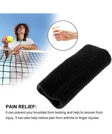 10pcs Stretchy Finger Protector Sleeves for Arthritis & Sports | Basketball Football Badminton Baseball - Black - Buy Online on GoSupps.com