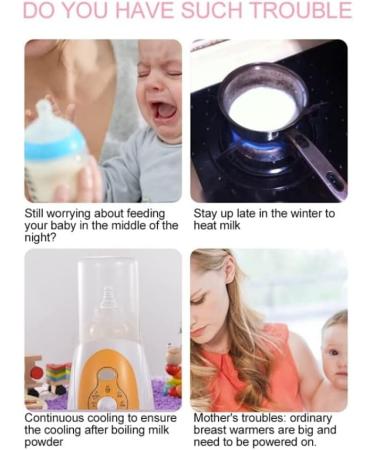 Portable USB Baby Bottle Warmer - Polar Bear Pattern | Insulated Heating Cover for Home & Travel - Buy Online on GoSupps.com