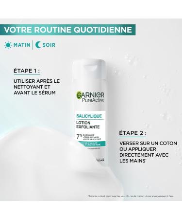 GARNIER Pure Active - Soin Exfoliant Visage - R duit Les Marques D'acn & Les Pores - Niacinamide AHA & Acide Salicylique - Formule Liquide L g re - Vegan & Cruelty Free - Unisexe - 120 ml - Buy Online on GoSupps.com