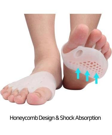 Metatarsal Pads - Gel Toe Separators with Forefoot Cushion for Men and Women - Buy Online on GoSupps.com