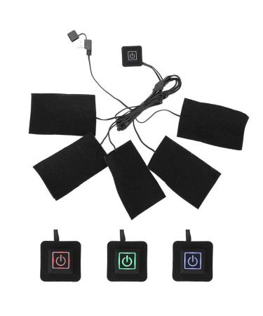 FILFEEL USB Cloth Heater for Heated Vest Electric Clothing Five Heating Pads Heating Element Adjustable Temperature Warmer Tool