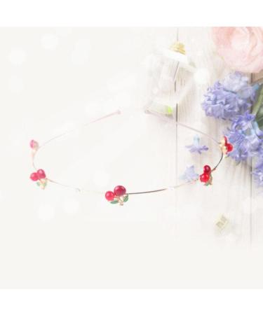 Amosfun Exquisite Cherry Headband Elegant Headdress for Birthday Parties Weddings Valentine's Day Gift and Decorations - Buy Online on GoSupps.com