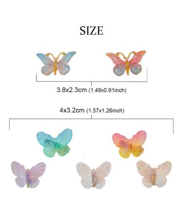 Kawaii Butterfly Hair Clips Set - 14 Pcs Girls Hair Barrettes for Teens & Kids - Cute Accessories for Toddler Girls - Non-Slip Clips for Birthday & Christmas Gift - Buy Online on GoSupps.com