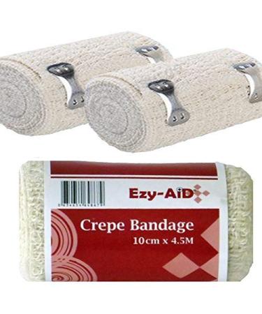 12pk- 10cm x 4.5M Ezy-Aid Crepe Bandage - Premium Quality