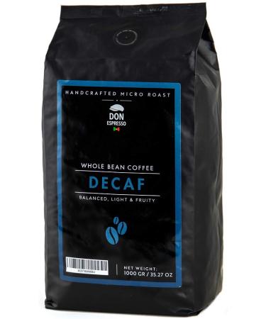 Don Espresso | Decaffeinated | 1KG Whole Coffee Beans | Italian Espresso
