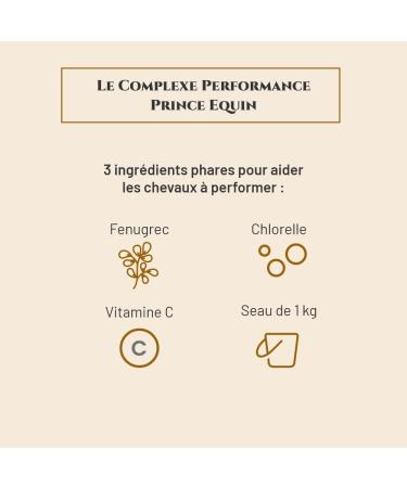 PRINCE EQUIN - COMPLEXE PERFORMANCE - Horse nutritional supplement - Bucket 1 kg - Fenugreek Chlorella Vitamin C - Horse muscle development - Energy - French brand - Buy Online on GoSupps.com