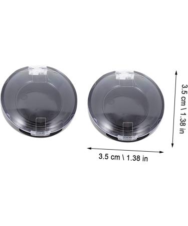 Healeved 8pcs Eye Shadow Blank Sample Containers Blusher Powder Trays Packing Box Plastic Cosmetic Travel 3.5x1.5cm Black - Buy Online on GoSupps.com