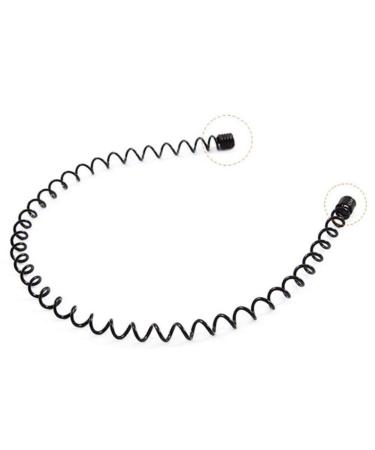 5-Piece Wave Style Metal Hair Bands for Men & Women - Flexible Slipproof Black Headbands - Buy Online on GoSupps.com