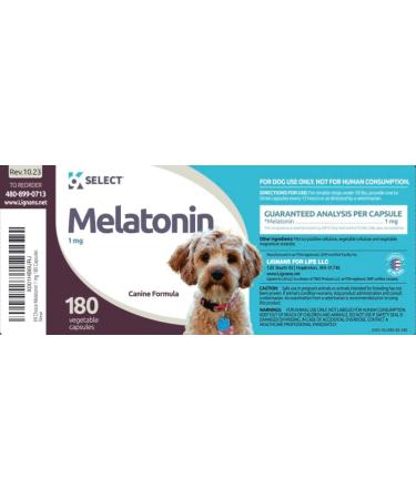 K9 Select Melatonin for Dogs 1 mg - 180 Vegetable Capsules - Dog Melatonin for Small Breeds - Gentle Well-Being Enhancer - Healthy Tasty Dog Treats That Helps Overall Health - Buy Online on GoSupps.com