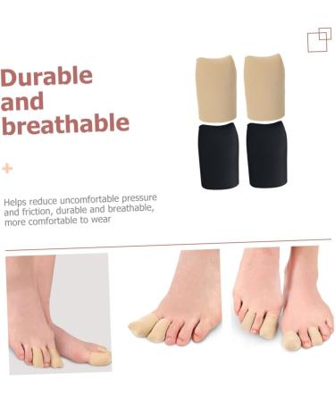 Lurrose Silicone Gel Toe Sleeves - 2 Pairs | Soft Hand Toe Protectors | Closed Toe Covers for Maximum Comfort | Nylon Material | 4x2.6cm - Buy Online on GoSupps.com