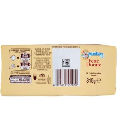  Italian Gourmet E.R. Mulino Bianco Biscottate Le Dorate Lot of 6 biscuits 315 g + Gourmet Italian pulp 400 g - Buy Online on GoSupps.com