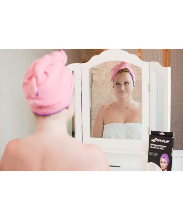 Fit Flip Hair Turban Microfiber | Quick-Drying Suction Towel | 1 Piece Pink Purple - Best Hair Drying Solution - Buy Online on GoSupps.com