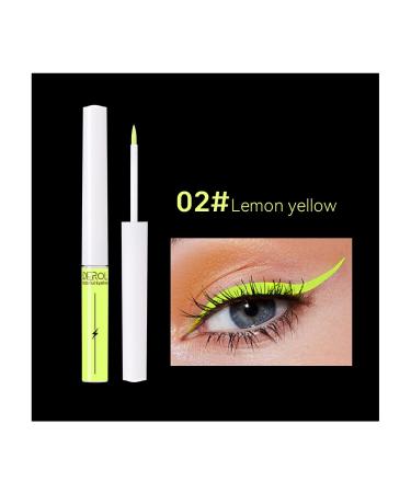 KISSIO Neon Color Waterproof Liquid Eyeliner - Glow Matte, Fine Brush, Easy to Use - Perfect for Neon Party (0.169oz, Lemon Yellow) - Buy Online on GoSupps.com
