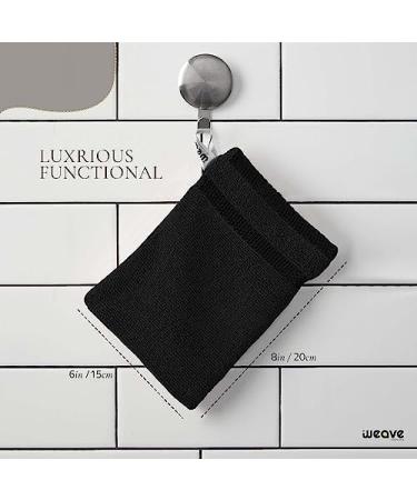 6PC Ultrasoft Viscose Wash Gloves Set - 100% Cotton, Ideal for Body Wash & Makeup Removal - Black - Buy Online on GoSupps.com