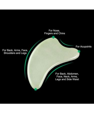 Masajeador Facial de Jade Gua Sha | Herramientas de Masaje para Reducir Arrugas y Reafirmar la Piel - Buy Online on GoSupps.com
