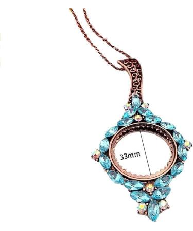 5X Reading Magnifier Necklace Scientific Map Document Magnifying Glass Light Magnifier/Blue Comfortable Anniversary - Buy Online on GoSupps.com