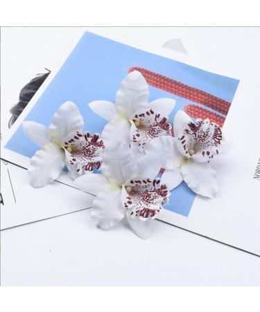 12 x Bohemia Orchid Flower Clips - Hawaiian Wedding & Beach Party Hairpins for Women & Girls - Buy Online on GoSupps.com