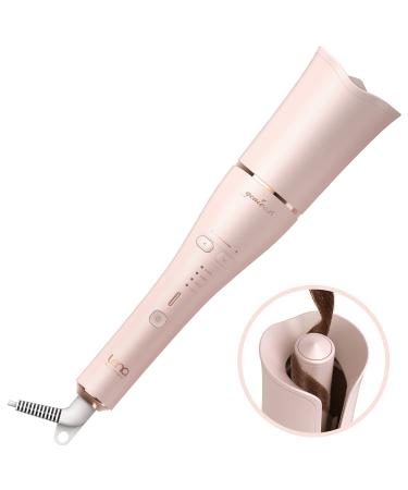 LENA Auto Hair Curling Wand 2020 Upgrade, Professional Hair Curler Iron Styler, Automatic Rotating Styling Tool with Ceramic Ionic Barrel and Smart Anti-Stuck Sensor for Long and Medium-Length Hair Pink