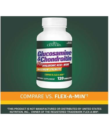 21st Century Glucosamine and Chondroitin Plus Tablets 120 Count - Buy Online on GoSupps.com