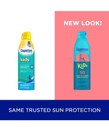 Coppertone KIDS Sunscreen SPF 50 Spray - 3 Pack, 5.5 Ounce Each - Buy Online on GoSupps.com