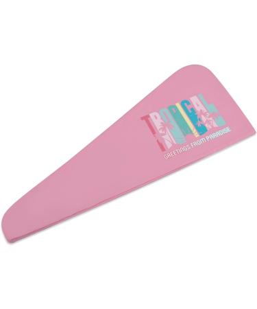 Tropical Slogan "Greetings from Paradise" Microfiber Hair Towel Wrap for Women | Super Absorbent 10"x26" Hair Turban with Button - Ideal for Fast Drying and Easy Use - Buy Online on GoSupps.com