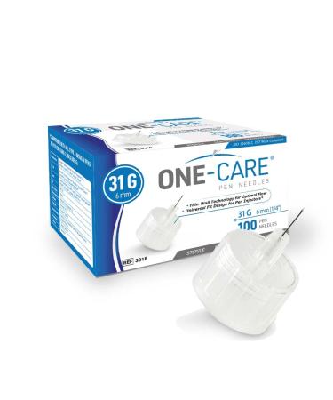 MediVena ONE-CARE Pen Needles 31G x 6 mm (1/4’’), 100 Pieces, Ultra-Thin for Comfortable Injections - Buy Online on GoSupps.com