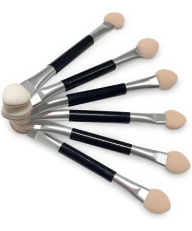 DOITOOL Makeup Tools 50pcs Sponge Double-headed Women Applicators Beauty Stick Brush Practical Eyeshadow Latex Aluminum 7.5X0.5cm As Shown - Buy Online on GoSupps.com