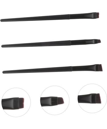 Healeved 12 Pcs Eyeliner Brush Eyebrow Brush Eyeliner Makeup Tool Cosmetic Brush Artificial Fiber Black - Buy Online on GoSupps.com