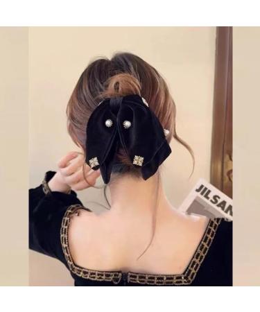 gaobaozhu Vintage Satin Bow Hair Barrettes Bow Hair Clips French Hair Clip Hair Clip with Long Ribbon Barrettes Clip for Girls Women Bowknot Hair Accessories - Buy Online on GoSupps.com