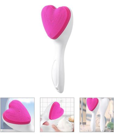 Angoily Love Cleansing Brush Face Scrub Manual Face Wash Brush Face Massaging Brush Skin Care Face Brush Heart Facial Cleaning Brush Manual Facial Washing Brush Handheld Scrubber - Buy Online on GoSupps.com