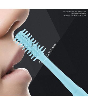 Pesfehhy 2in1 Nose Hair Trimmer Double Sided Nose Hair Knife Portable Manual 360 Rotating Nose Hair Trimmer Mint Green - Buy Online on GoSupps.com