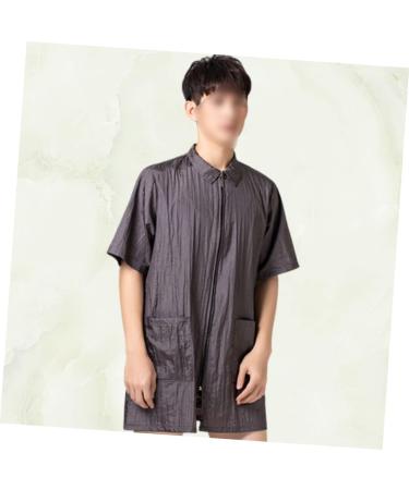 SOESFOUFU Woman Hair Dye Clothes Men Jackets Barber Apron Cape Hair Dye Jacket Nursing Gown Mens Coat Thobes for Men Barber Vest Tank Tops Hair Dye Short Sleeve Work Nursing Clothes Shirt - Buy Online on GoSupps.com