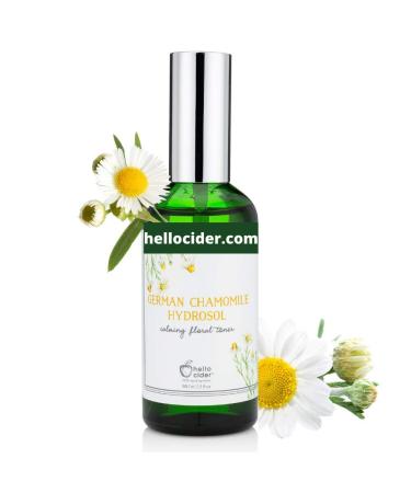 Chamomile HYDROSOL FACE Toner - Organic Floral Water to Hydrate Calm & Sooth Sensitive Skin Prevent Acnes Restore pH All Skin Types & Children. USA Made - Hello Cider
