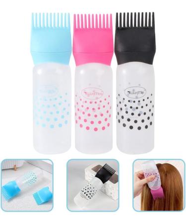SEWACC Hair Root Comb Applicator Bottle - 6pcs Hair Color Oiling & Dye Applicator with Graduated Scale for Scalp Treatment - Buy Online on GoSupps.com
