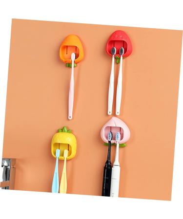 HOMSFOU 8pcs Cartoon Toothbrush Holder Set - Self-Adhesive Bathroom Organizer for Kids - Durable Toothpaste & Toothbrush Storage Decor - Buy Online on GoSupps.com