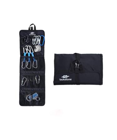 Mollytek Rock Climbing Gear Storage Bag Foldable Waterproof Roll Up D-Ring Climbing Quickdraw Hanging Tool Equipment Gear Carabiner Organizer Collection Bag Carry Pouch 420D Oxford Cloth Black - Buy Online on GoSupps.com