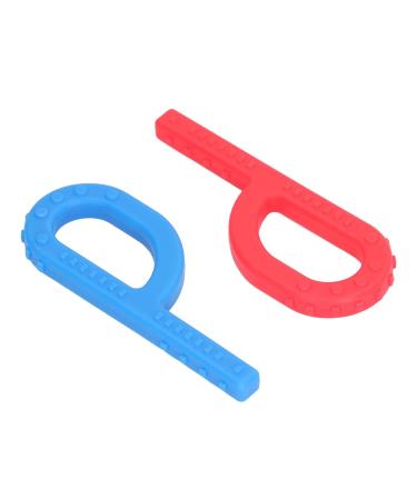 P Shaped Teething Tubes Silicone 2 Pcs - Portable Sensory Chewing Toys for Autism ADHD Kids (Style 1) - Buy Online on GoSupps.com