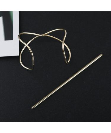 LALAFINA 2 Sets Hair Accessories Hair Jewels for Women Retro Hair Sticks Women Hair Cuff Retro Decor Hair Pin Hair Clip Women Hairpin European and American Zinc Alloy Hair up Miss - Buy Online on GoSupps.com
