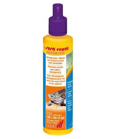sera reptibioclear 50 ml - Liquid bio-filter medium for removing food residues water turtles 50ml