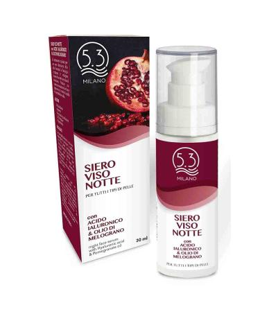 DERMOCURA Night Face Serum with Hyaluronic Acid & Pomegranate Oil 30ml