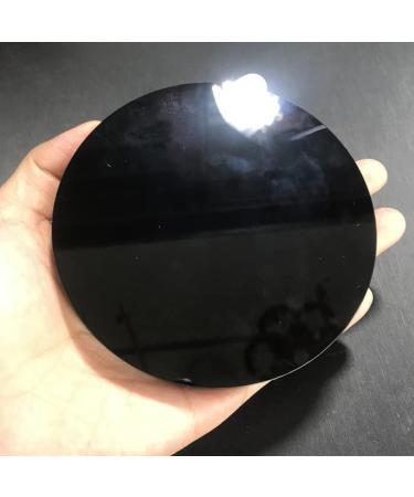 Ornament Black Crystal Mirror with Holder Natural Obsidian Quartz Stone Circular Slice Slab Coaster (Size : 15cm) - Buy Online on GoSupps.com