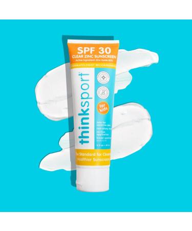 THINKBABY Kids Clear Zinc Sunscreen SPF 30 - 89 ML | Safe & Non-Toxic Sun Protection - Buy Online on GoSupps.com