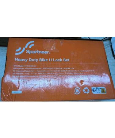 Sportne High-Safety Bicycle Lock - 18mm Anti-Theft Iron Lock with Key & 12mm x 1.8m Steel Cable | Certified Security for Ebikes - Buy Online on GoSupps.com