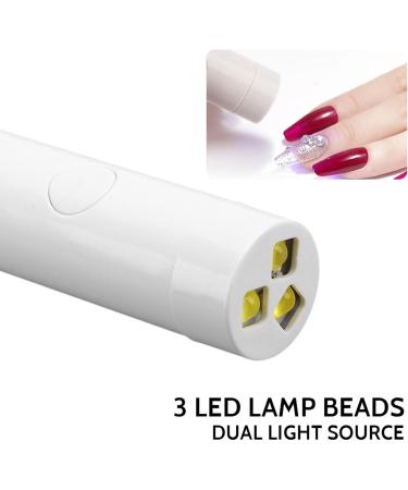 Portable White LED Nail Lamp Pen Single Finger Nail Dryer Light Mini Manicure Tool for DIY Nail Art Perfect for Home and Professional Use - Buy Online on GoSupps.com