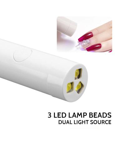Portable LED Nail Lamp - Mini UV Nail Dryer for Manicure & Gel Hardening | Single Finger Phototherapy Light in White - Buy Online on GoSupps.com